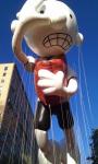 The Wimpy Kid flying high.